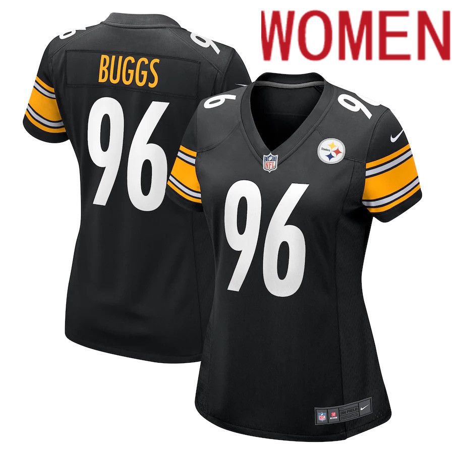 Women Pittsburgh Steelers #96 Isaiah Buggs Nike Black Game NFL Jersey